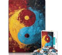 Rompecabezas de 1000 Piezas para Adultos y Adolescentes, Yin y Yang, Tai Chi, para Adultos, para aliviar el estrés, para Pasar el rato y Entre Padres e Hijos (tamaño 75x50cm)