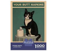 Rompecabezas De 1000 Piezas para Adultos Y Adolescentes Your Butt Napkins My Lord Cat Rompecabezas para Adultos Juegos Relajantes Mejora La Memoria Regalos De Cumpleaños Y Únicos 70x50cm/1000pcs
