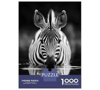 Rompecabezas De 1000 Piezas para Adultos Y Adolescentes Zebra Drinking Water Rompecabezas para Adultos Juego Práctico Una Obra De Arte Difícil Y Desafiante 70x50cm/1000pcs