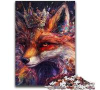 Rompecabezas de 1000 Piezas para Adultos y Adolescentes Zorro Misterioso, Juguete Educativo para aliviar el estrés Regalos de Amigo Secreto para niños de 14 años 50x75cm