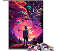 Rompecabezas de 1000 Piezas para Adultos y niños en un Mundo Surrealista Apto para Mayores de 14 años Juegos educativos Regalos de Amigo Secreto tamaño 26x38cm
