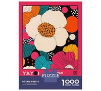 Rompecabezas De 1000 Piezas para Adultos Yayoi Kusama Floral Exhibition Poster Rompecabezas para Adultos Juego De Ingenio Una Obra De Arte Interacción Entre Padres E Hijos 70x50cm/1000pcs