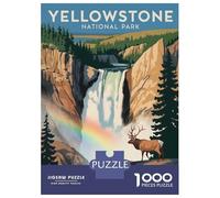 Rompecabezas De 1000 Piezas para Adultos Yellowstone National Park Travel Rompecabezas para Adultos Juego Familiar Vacaciones En Casa Matar El Tiempo Difícil Y Desafiante 38x26cm/1000pcs