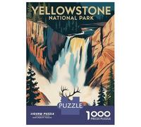 Rompecabezas De 1000 Piezas para Adultos Yellowstone National Park Vintage Rompecabezas para Adultos Juego Familiar Vacaciones En Casa Matar El Tiempo Difícil Y Desafiante 52x38cm/1000pcs
