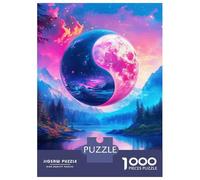 Rompecabezas De 1000 Piezas para Adultos Yin Yang Moon Landscape Rompecabezas para Adultos Juego De Ingenio Decoración Perfecta Regalos De Cumpleaños Y Únicos 70x50cm/1000pcs