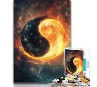 Rompecabezas de 1000 Piezas para Adultos, Yin Yang Tai Chi, para Adolescentes, 1000 Piezas, Juguetes educativos de Aprendizaje, Juegos Familiares, fomentan el Amor en Pareja, 50x75cm