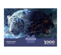 Rompecabezas De 1000 Piezas para Adultos Yin Yang Tiger Art Print Rompecabezas para Adultos Juegos Relajantes Análisis Y Lógica Oferta como Regalos para Toda La Familia 38x26cm/1000pcs