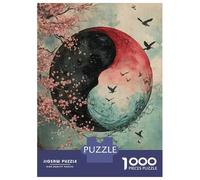 Rompecabezas De 1000 Piezas para Adultos Yin Yang Wall Art Print-2 Rompecabezas para Adultos Juegos De Relajación Análisis Y Lógica Regalos para Amigos Y Familiares 70x50cm/1000pcs