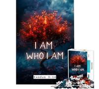 Rompecabezas de 1000 Piezas para Adultos Yo Soy quien Soy Rompecabezas para Adultos Juego de ingenio Divertido y humorístico cumpleaños (Tamaño 50x75cm)