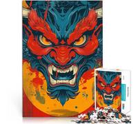Rompecabezas de 1000 Piezas para Adultos Yokai Oni Demonio Competición de Velocidad de Manos Decoración artística del hogar 38x26cm