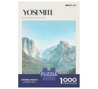 Rompecabezas De 1000 Piezas para Adultos Yosemite National Park Vintage Rompecabezas para Adultos Juegos Relajantes Que Mejoran La Memoria Diversión En Casa Actividades, 52x38cm/1000pcs