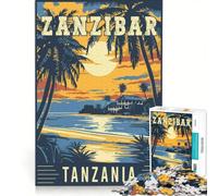 Rompecabezas de 1000 Piezas para Adultos, Zanzíbar, Tanzania, Juguetes para armar, interacción Entre Padres e Hijos, fortalece el Amor Entre Parejas 50x75cm