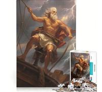 Rompecabezas de 1000 Piezas para Adultos Zeus en una tormenta Juegos Familiares desafiante para completar Que fomenta el Amor Entre Parejas 38x26cm