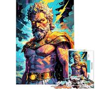 Rompecabezas de 1000 Piezas para Adultos Zeus︰ Golden Thunderbolt Rompecabezas para Adultos Juegos Divertidos para aliviar el estrés Interacción Entre Padres e Hijos (Tamaño 50x75cm)