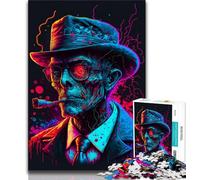 Rompecabezas de 1000 Piezas para Adultos: Zombie Gangster fumando Un Juego desafiante Toda la Familia (50x75cm)