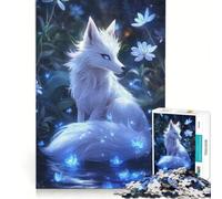 Rompecabezas de 1000 Piezas para Adultos Zorro a la luz de la Luna Juegos educativos Entrena tu Cerebro y Tus Manos Colección de Artistas Bellas Artes 38x52cm