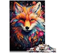 Rompecabezas de 1000 piezas para adultos zorro colorido extraño para rompecabezas 50x70cm Alivio del Estrés Desafío difícil para los 14 años y más