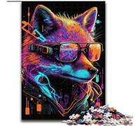 Rompecabezas de 1000 Piezas para Adultos,Zorro de Colores,de Madera,Regalo para Hombres y Mujeres,para Uso Diario y Ocasiones Especiales,50x75cm,una Atractiva Actividad de Juegos Familiares nocturnos