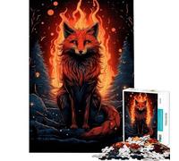 Rompecabezas de 1000 Piezas para Adultos Zorro Rojo Misterioso Ideal para cumpleaños Navidad Actividades Familiares y Manualidades Juguetes para Mayores de 14 años 38x26cm