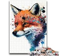 Rompecabezas de 1000 Piezas para Adultos, Zorros, Coloridos, desafiantes, Divertidos y Divertidos, Ideales para cumpleaños, 50x75cm