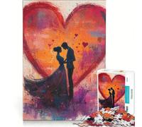 Rompecabezas de 1000 Piezas para el Día de San Valentín decoración de Pared un Reto para completar Que fomenta el Amor Entre Parejas 38x26cm