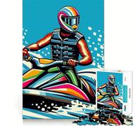 Rompecabezas de 1000 piezas para motos acuáticas personales, juguete para ejercitar la mente de adolescentes, ideal para momentos de tranquilidad, ideal para armar y como regalo de temporada (38x26cm)
