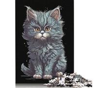 Rompecabezas de 1000 Piezas para niños, diseño de Gato Vintage, Cuadrado, de Madera, para Adultos, decoración del hogar, 1000 Piezas (75 x 50 cm)