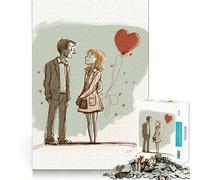 Rompecabezas de 1000 Piezas para Parejas de San Valentín Juguete Que desafía la Mente Troquelado de Alta precisión Un Reto Divertido para Pasar el Tiempo (50x75cm)