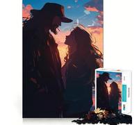 Rompecabezas de 1000 Piezas para Parejas románticas, Ideal para Adultos, Mejora la Memoria, es Relajante y Divertido, con Bordes Afilados, Perfecto como Regalo navideño (38x52cm)