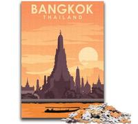 Rompecabezas de 1000 Piezas para Viajar a Bangkok, Tailandia Ejercita tu Cerebro Juguetes adictivos para Cultivar la Paciencia Ideal para Parejas (tamaño 38x52cm)