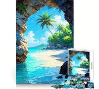 Rompecabezas de 1000 Piezas Paraíso en la Playa Tropical para Adolescentes Desarrolla la Capacidad analítica, es Divertido y fácil de armar Un Regalo Elegante para Navidad (38x52cm)