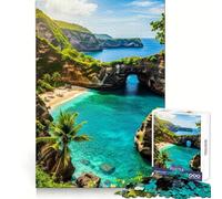 Rompecabezas de 1000 Piezas Paraíso en la Playa Tropical para Adolescentes Desarrolla la Capacidad analítica, es fácil de armar y es un Regalo Elegante para Navidad (50x75cm)