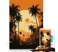 Rompecabezas de 1000 Piezas Paraíso Tropical, Bordes Finos, Artesanía, Desarrollo Mental, Juego Relajante, (38x26cm)
