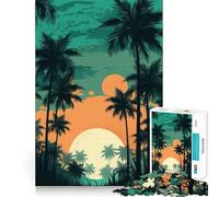 Rompecabezas de 1000 Piezas Paraíso Tropical, Corte preciso, decoración, lógica, Pensamiento, Juego, Tiempo de Juego Tranquilo, decoración navideña, Regalo (38x26cm)