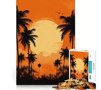 Rompecabezas de 1000 Piezas Paraíso Tropical, Piezas de Corte Limpio, Juguete para desarrollar la Capacidad cognitiva, diversión para Momentos de Calma, decoración navideña (50x75cm)