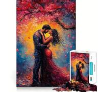 Rompecabezas de 1000 Piezas Pareja romántica bajo un árbol para Adultos Ayuda a Mejorar la Memoria y Calma la Mente Diseño Creativo para armar Regalo Ideal (38x26cm)