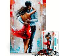 Rompecabezas de 1000 Piezas Pareja romántica se Abraza para Adolescentes Juguete de lógica Resistente para Disfrutar en Familia Bordes Transparentes Sorpresa cálida (50x75cm)
