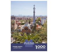 Rompecabezas De 1000 Piezas - Park Güell Architecture Rompecabezas para Adultos Juguetes De Bricolaje Oferta De Decoración Perfecta como Regalos para Toda La Familia 38x26cm/1000pcs