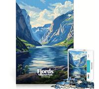 Rompecabezas de 1000 Piezas Parque Nacional de los Fiordos,Noruega Paisaje Juego preciso para armar Actividad Cerebral Diversión Tiempo Libre Regalo de cumpleaños Arte (50x75cm)