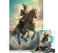 Rompecabezas de 1000 Piezas Paseo a Caballo al Cielo para Adolescentes Mejora la Memoria Juego Relajante Bordes limpios Artículo de Santa Claus 38x52cm