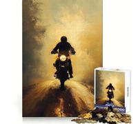 Rompecabezas de 1000 Piezas Paseo en Bicicleta al Atardecer para Adolescentes Juego Inteligente para Crear vínculos afectivos Obra de Arte para armar 50x75cm