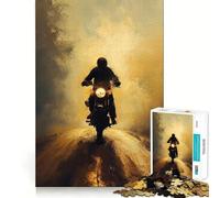 Rompecabezas de 1000 Piezas Paseo en Bicicleta al Atardecer para Adolescentes Juego Inteligente para Crear vínculos afectivos Obra de Arte para armar 50x75cm