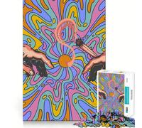 Rompecabezas de 1000 Piezas Pass Joints Hands of God para Adolescentes Mejora la Memoria Pasatiempo Tranquilo Borde Exacto Regalo de cumpleaños (38x52cm)