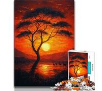 Rompecabezas de 1000 Piezas Pastoral Africano para Adultos y Adolescentes Un Juego desafiante y Familiar con Piezas aleatorias Que encajan Perfectamente 75x50cm