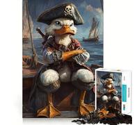 Rompecabezas de 1000 Piezas Pato Samurai para Adolescentes, Juguete de lógica Resistente, Tiempo Tranquilo, Borde Transparente, Regalo Creativo (50x75cm)