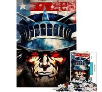 Rompecabezas de 1000 Piezas Patriotas Americanos para Adultos Ideal para familias para Pasar el Tiempo en casa Perfecto como Regalo de cumpleaños o Navidad (tamaño 38x52cm)