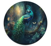 Rompecabezas de 1000 Piezas Pavo Real del Bosque. Rompecabezas de 1000 Piezas para Adultos. Un desafío para la Mente,Actividad Familiar,decoración del hogar,Regalo navideño (tamaño 67,5 x 67,5 cm).