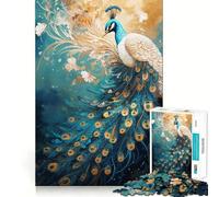 Rompecabezas de 1000 Piezas Pavo Real Mítico para Adolescentes Juguete para Pensar con sabiduría Fácil de Usar Corte preciso Regalo increíble (50x75cm)