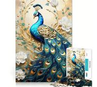 Rompecabezas de 1000 Piezas Pavo Real Mítico para Adultos y Adolescentes Un Rompecabezas Mental Que Ayuda a aliviar el estrés Un Regalo Original y Divertido (38x52cm)