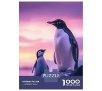 Rompecabezas De 1000 Piezas Penguin Family Sunset Rompecabezas para Adultos Juegos Relajantes Decoración del Hogar Cumpleaños Y Navidad 70x50cm/1000pcs